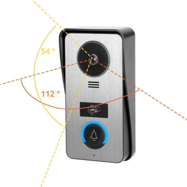 Miratic Gegensprechanlage mit Türöffner und Türsprechanlage mit Türöffner Full HD Bildschirm 7" Touc