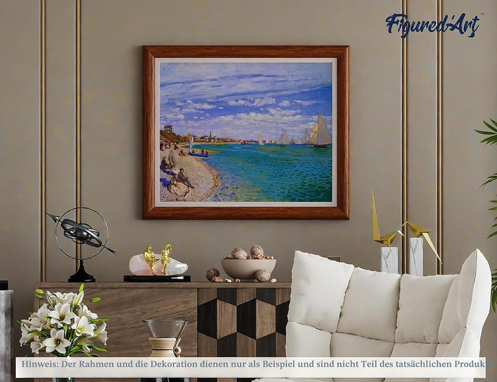 Figured'Art Malen Nach Zahlen Erwachsene Mit Rahmen Regatta bei Sainte-Adresse - Monet - Paint by Nu