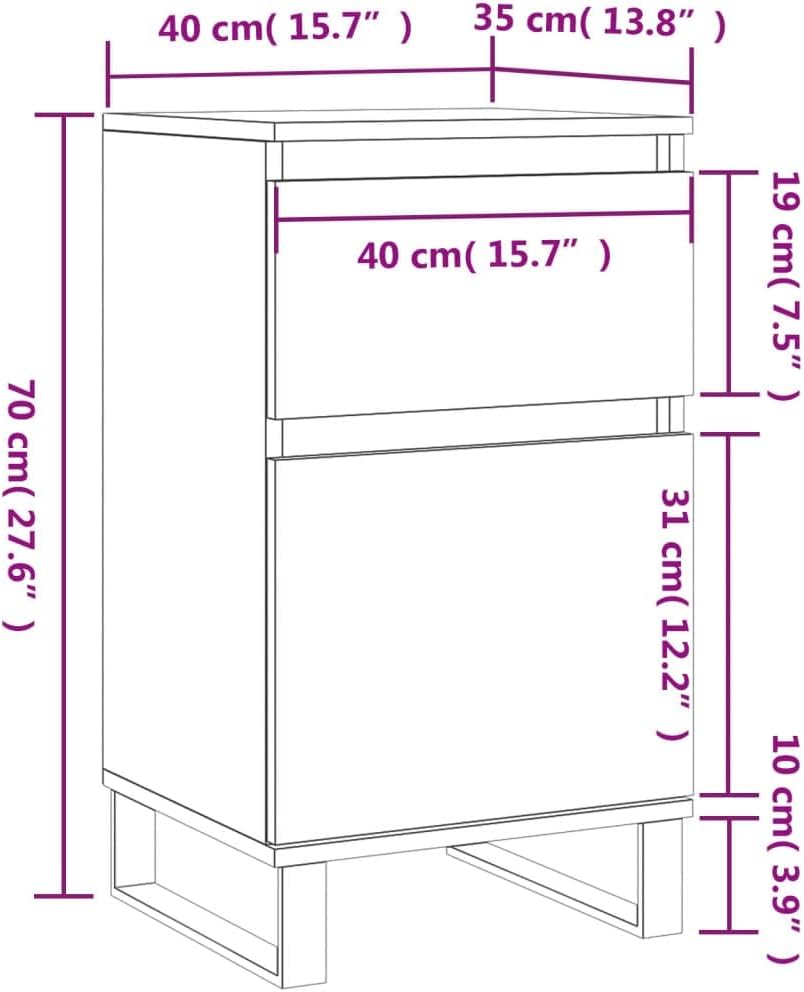 vidaXL Sideboard, Kommode mit viel Stauraum, Mehrzweckschrank Anrichte für Wohnzimmer, Schrank Beist