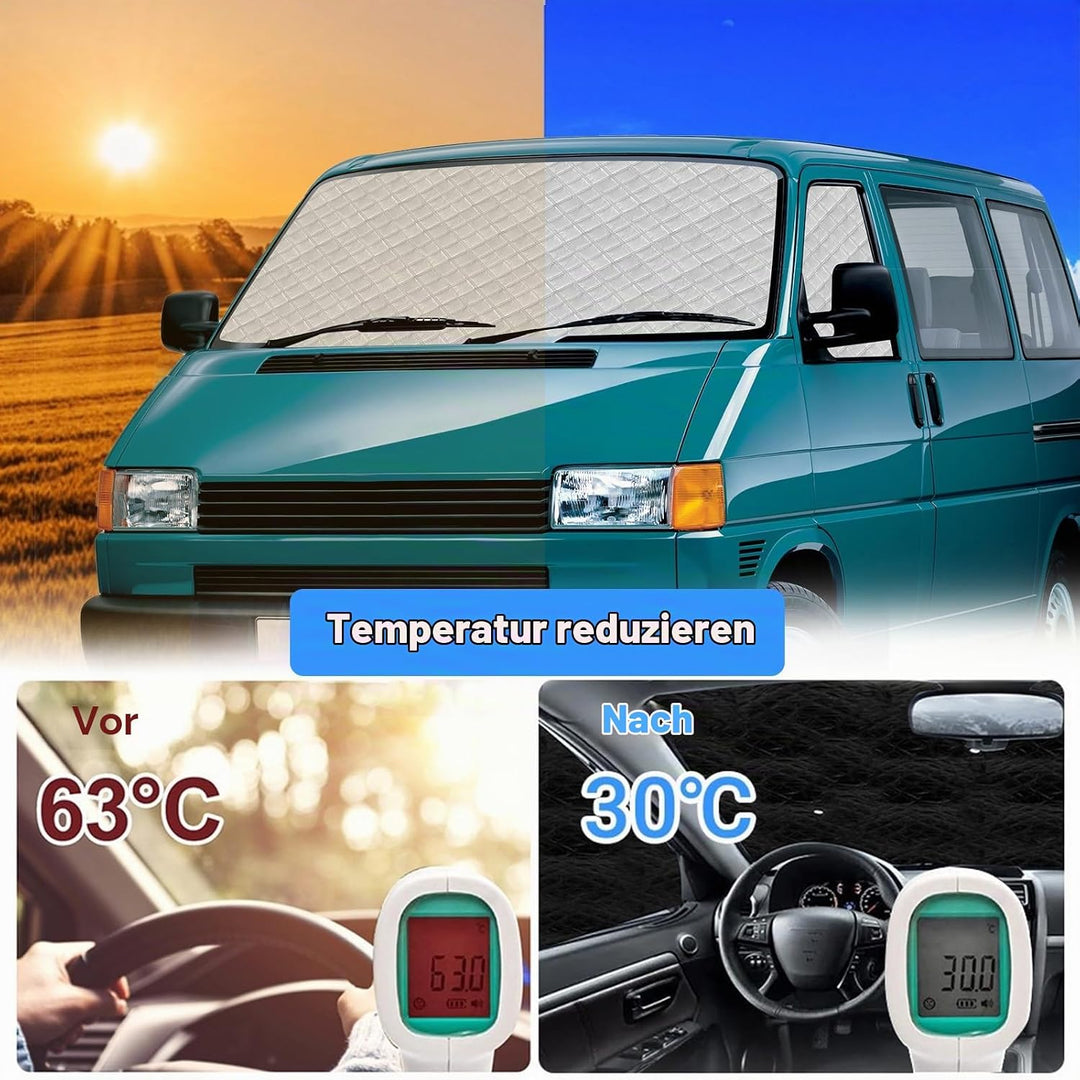 Thermomatte Fahrerhaus passend für VW T4, Luxus Thermomatten Fahrerhaus Innen Temperaturkontrollschu