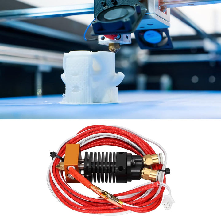 3D-Drucker 2 In 1 Out Hotend Kit Ersatz 2 in 1 Metalldrahtblock-Drucker-Extruder-Kits mit Silikon-Ab
