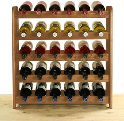 PROREGAL Weinregal PINOTWINE C | HxBxT 61,6x63,2x26,5cm | 30 Flaschen | Massives Kiefernholz | Braun