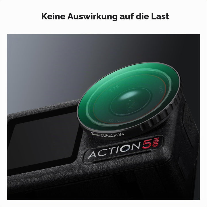 K&amp;F Concept Push-in Black-Mist 1/4 Filter, Black Promist Filter für DJI Osmo Action 5 Pro, Cinematic