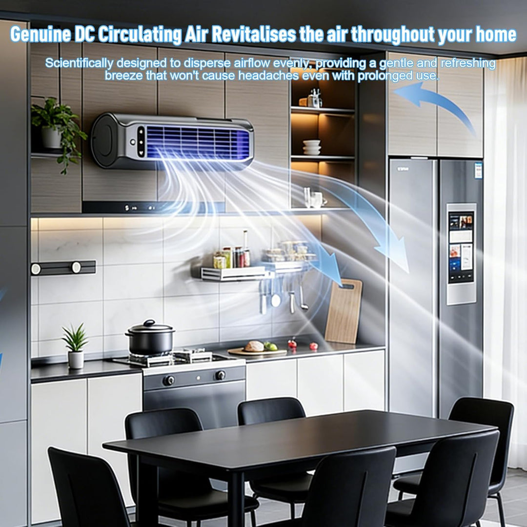 2000 mAh Akku Camping Ventilator, Tragbare Tischventilator Leise USB Ventilator für Büro, Reisen, Kü