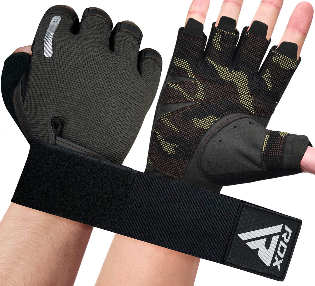 RDX Gewichtheberhandschuhe, zusätzliche Dehnbare Lange Handgelenkstütze, voller Handflächengriff, Mä