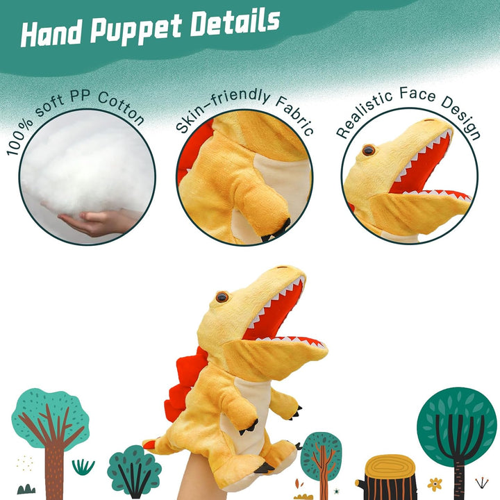 lilizzhoumax Stegosaurus Kuscheltier, Simuliertes Tier Dinosaurier Handpuppe aus Plüsch, Kawaii Nied