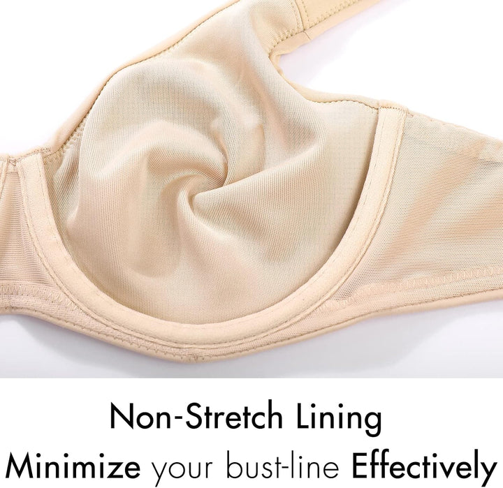 AISILIN Damen Minimizer BH Mit Bügel Grosse Grössen Ohne Polster Vollschalen 105C Beige, 105C Beige