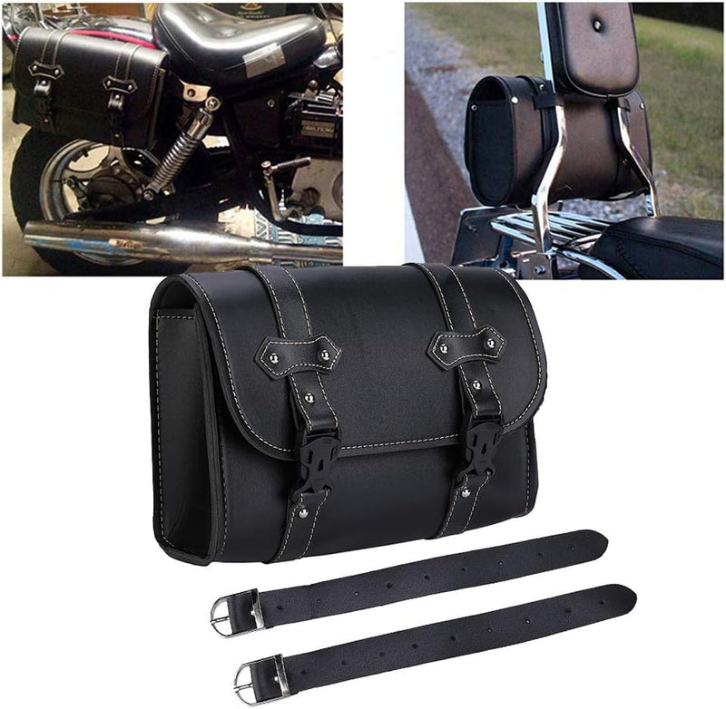 Motorrad Satteltasche PU-Leder Werkzeug Rolle Motor Side Gepäck Travel Tool Hecktasche mit 2 Befesti