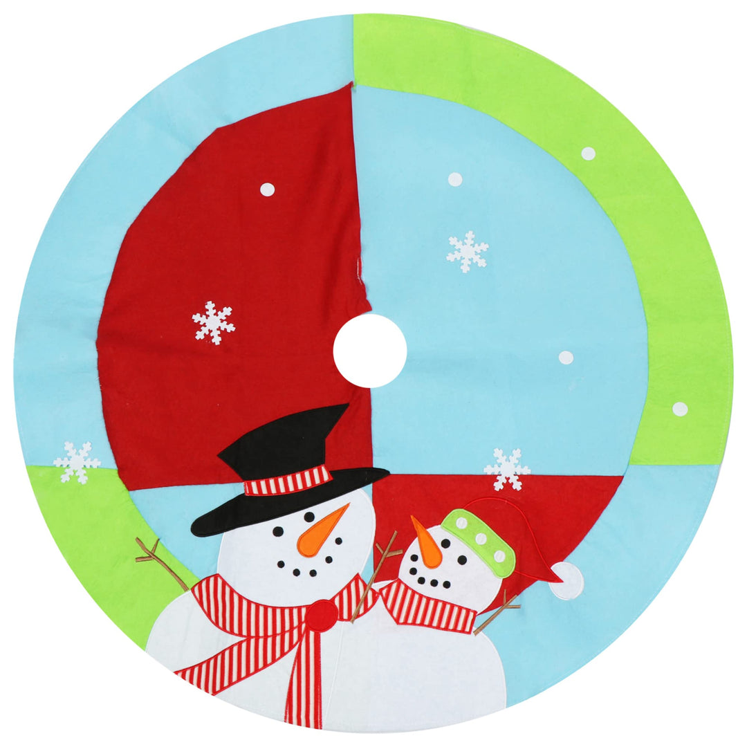 com-four® Christbaumdecke Ø 100 cm - Weihnachtsbaum Unterlage mit weihnachtlichem Motiv - Weihnachts