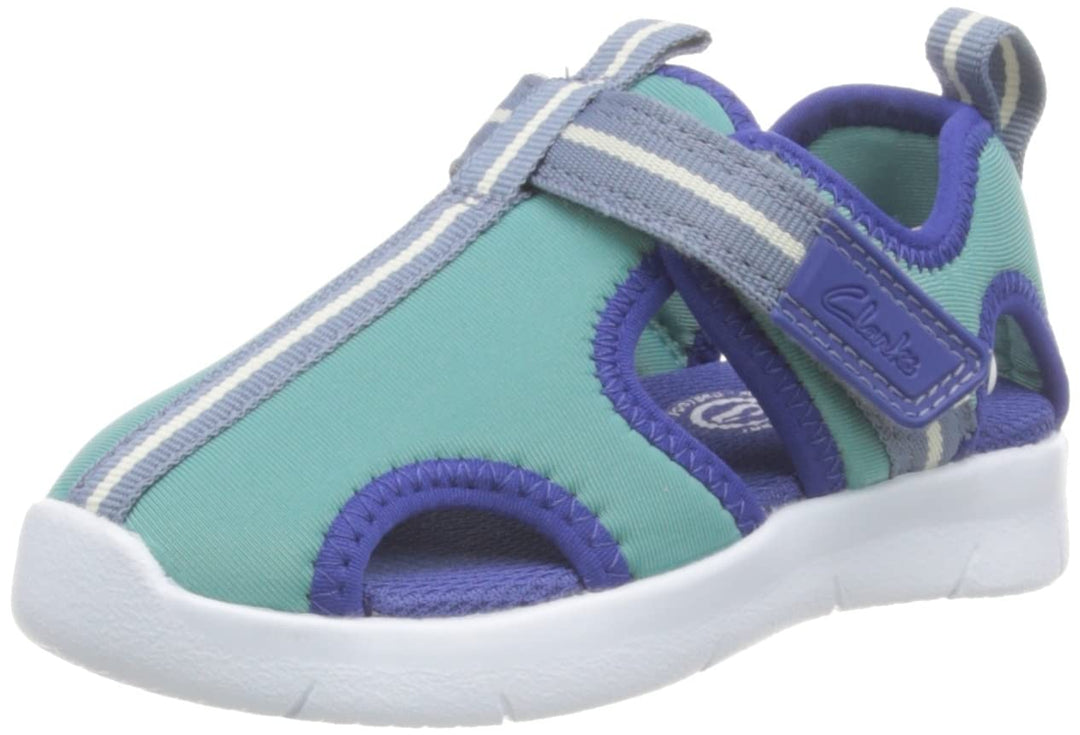 Clarks Jungen Ath Water T Sneaker 23 EU Weit Blue Combi, 23 EU Weit Blue Combi