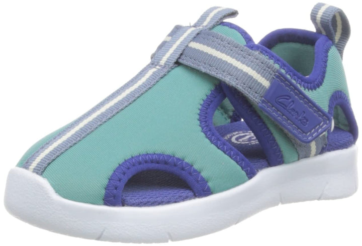 Clarks Jungen Ath Water T Sneaker 23 EU Weit Blue Combi, 23 EU Weit Blue Combi
