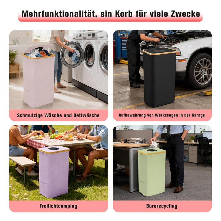 Pfandflaschen SammelbehäLter 88L, Flaschensammler Leergut Mit 2 Wiederverwendbaren Innentaschen (Ros