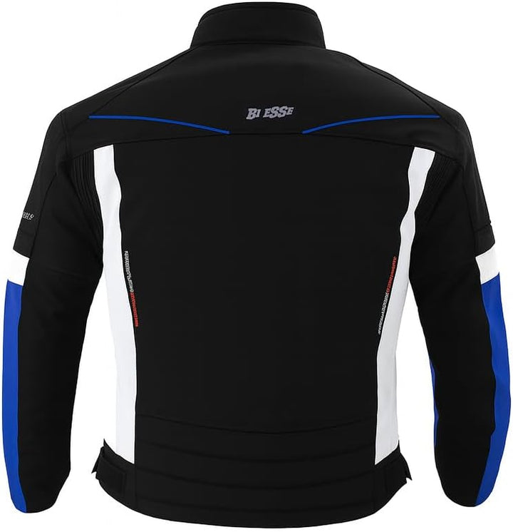 BI ESSE Jacke aus Stoff für Motorrad, Scooter, Reisen, belüftet, Blau XS Blau, XS Blau