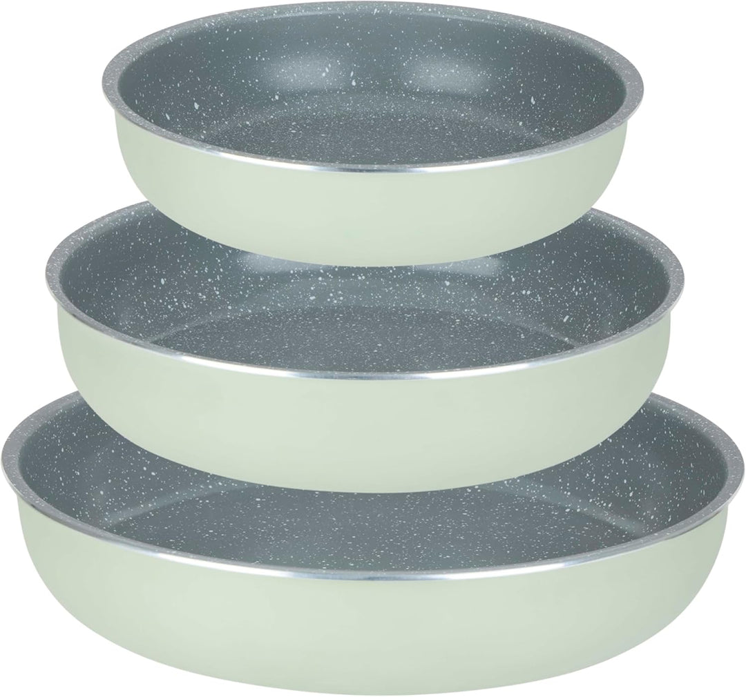 Sitram 716939 Kochgeschirr-Set, 7-teilig, gepresstes Aluminium, grün + gesunde Keramikbeschichtung,