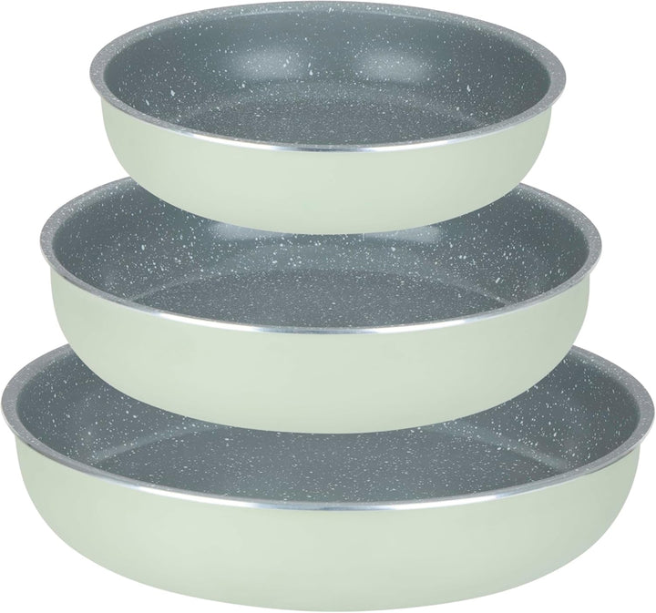 Sitram 716939 Kochgeschirr-Set, 7-teilig, gepresstes Aluminium, grün + gesunde Keramikbeschichtung,