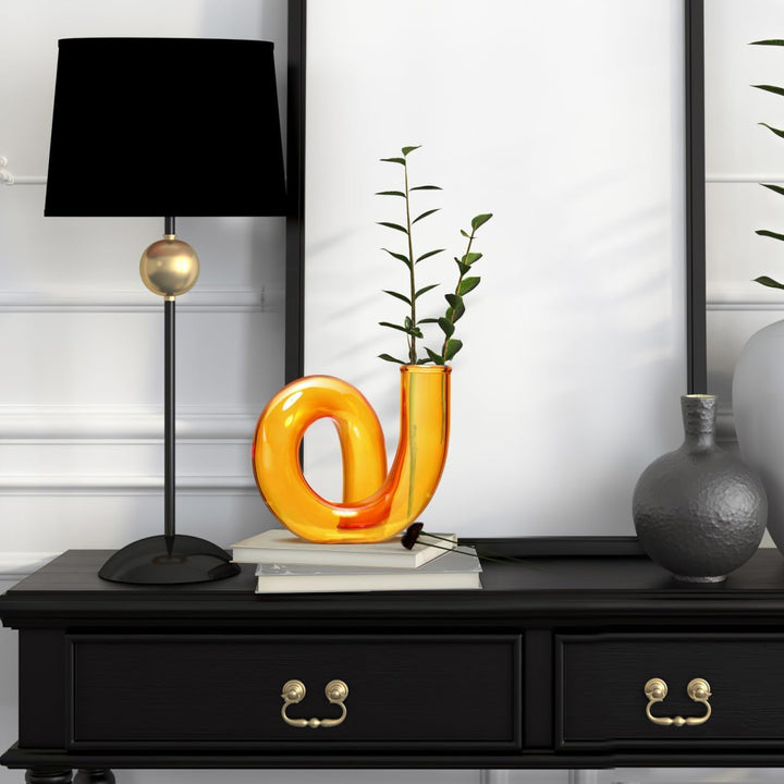 Klare Glasvase Unregelmässige Verzerrung Blumenvase Kreative Vase für Blumen Modernes Dekoratives Äs