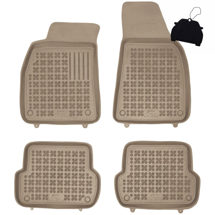 M MOTOS Beige Gummimatten Auto Fussmatte passt für Audi A4 II B6 2000-2004 Verbessern Sie Ihren Reis