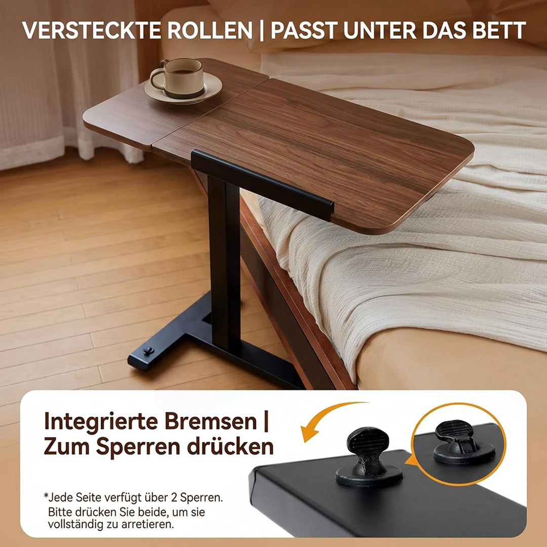 MUSSO AnyDesk-D5 Mobiler Steh-Sitz-Schreibtisch, höhenverstellbar 68-108cm, Laptoptisch mit Gasdruck