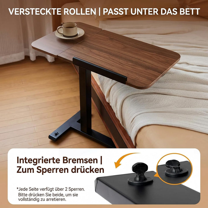 MUSSO AnyDesk-D5 Mobiler Steh-Sitz-Schreibtisch, höhenverstellbar 68-108cm, Laptoptisch mit Gasdruck