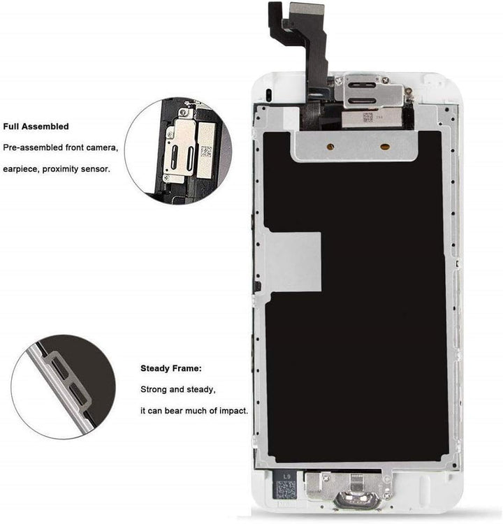 Für iPhone 6s Display Ersatzbildschirm LCD Touchscreen Display Vorinstallierte Frontkamera Näherungs