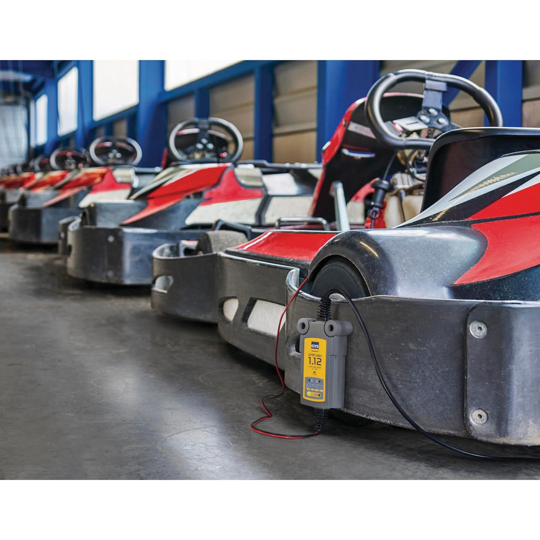 GYS Ladegerät Batterieladegerät 12V für Motorrädern, Jet-Skis, Kart-Sport-Fahrzeugen und Rasenmähern