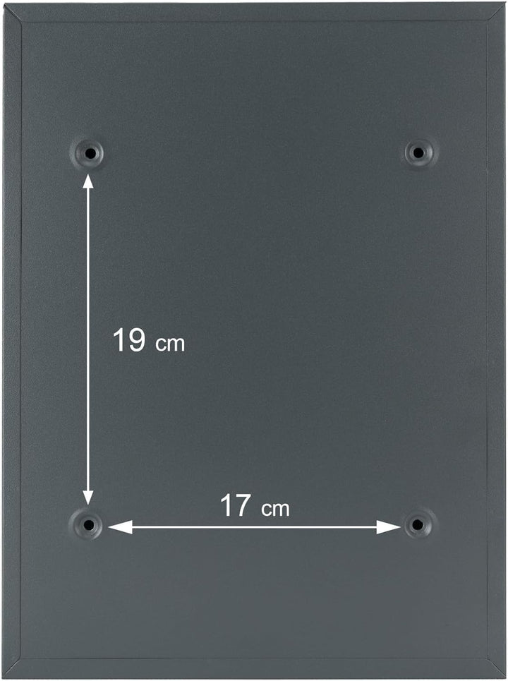 Verda Designer Briefkasten personalisiert 35 x 26 x 8cm, UV-Farbe, Edelstahl, inkl. 2X Schlüssel, Po