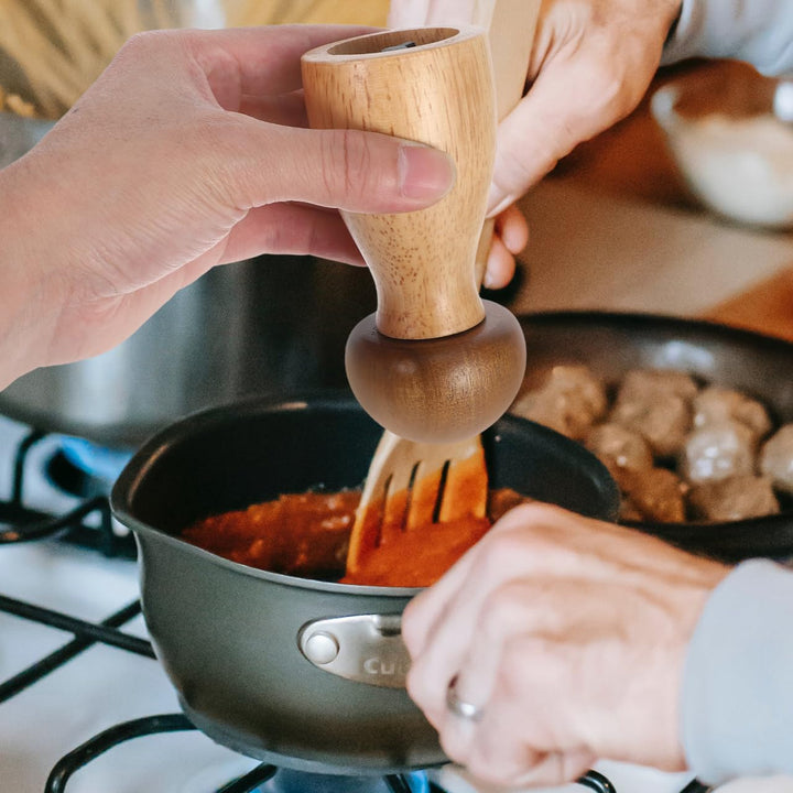 Salz- Und Pfeffermühle in Pilzform Aus Holz 6X5 Zoll Manuelle Gewürzmühle Für Küche Und Haushalt 2Er