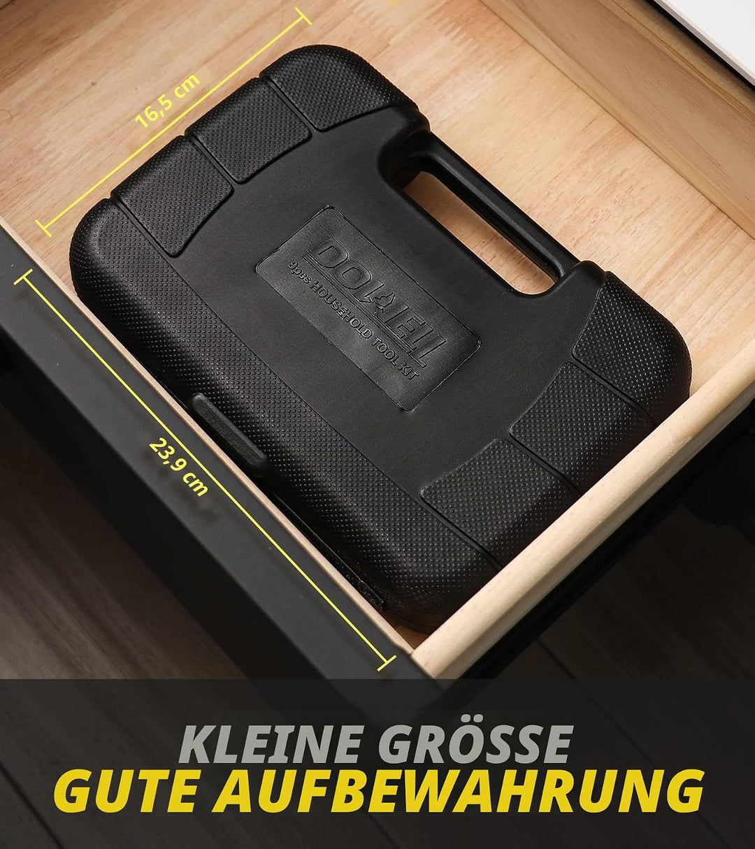 DOWELL Kleines Werkzeugset 9-teilig Hausbesitzer Allgemein Haushalt Kleines Handwerkzeug-Set mit Kun