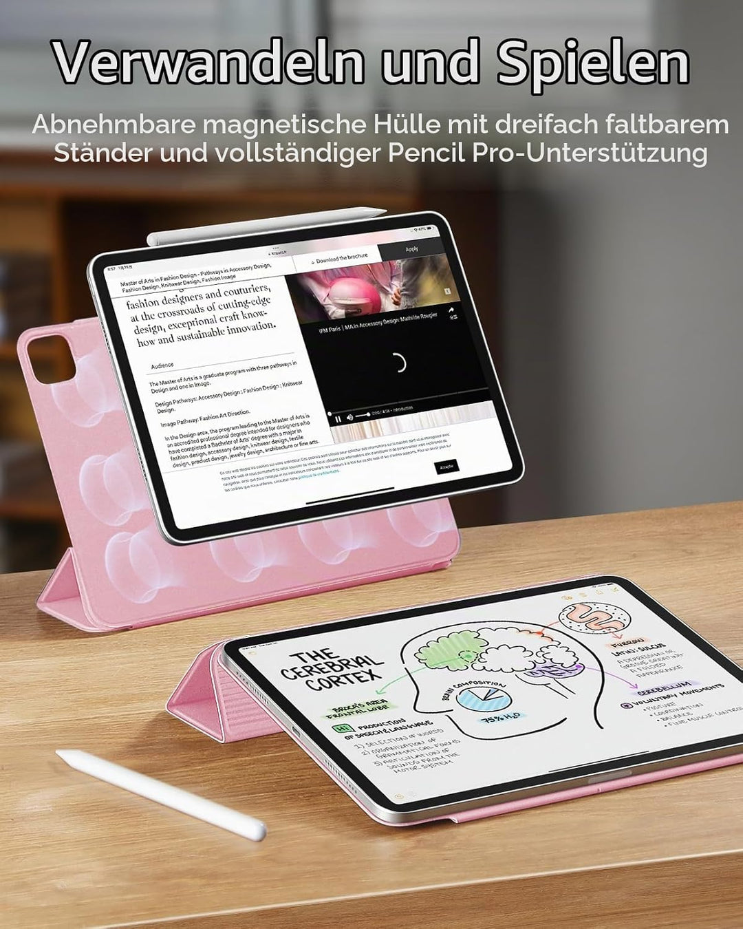 ESR für iPad Pro 13 Zoll Hülle M5/M4 (2025/2024), magnetische Befestigung, dünne Trifold Ständerhüll