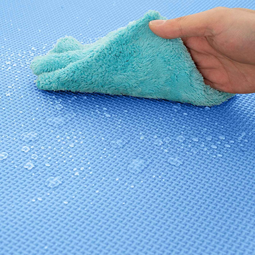 12er Set blaue EVA-Schaum Fussmatten mit 4,32 m² Schutzfläche für Indoor und Outdoor, schall- und vi