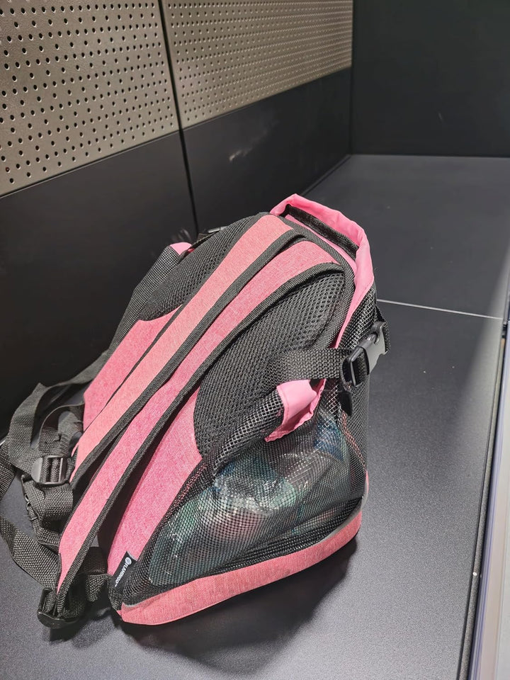Hundetasche - Bauchtrage Xanty Rosa – 29x23x38cm – Polyester – Öffnung mit Kordel – Rückenverstärkun