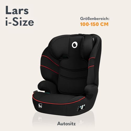 LIONELO LARS i-Size Kinderautositz 100–150 cm, Gruppe 2 3, Seitenschutz 10 Grad, Kopfstützenverstell