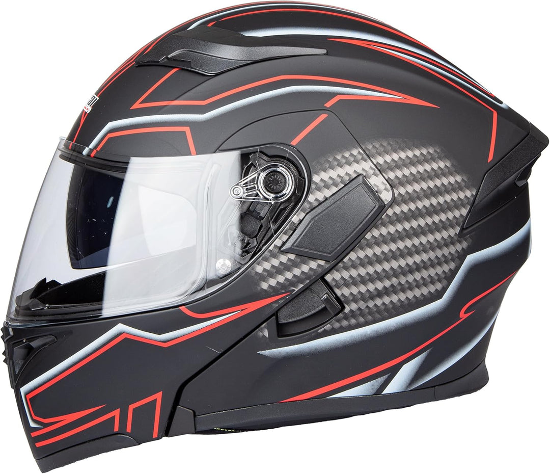 JIEKAI Helm für Motorräder Full-Face Motorcycle Helmet Tragbarer Integralhelme Flip-up Motorradhelm