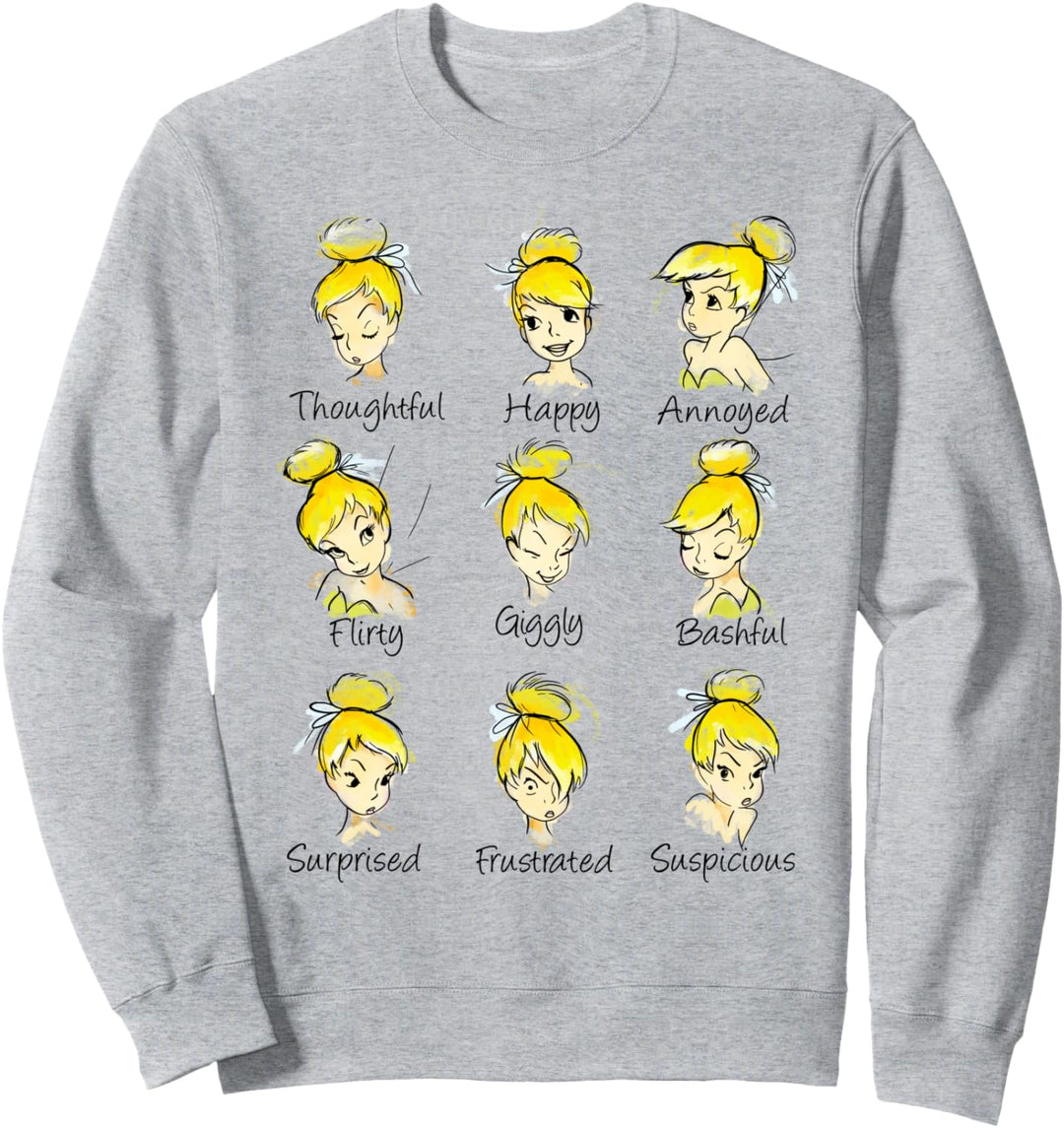 Disney Peter Pan Tinker Bell Emotions Sketch Sweatshirt