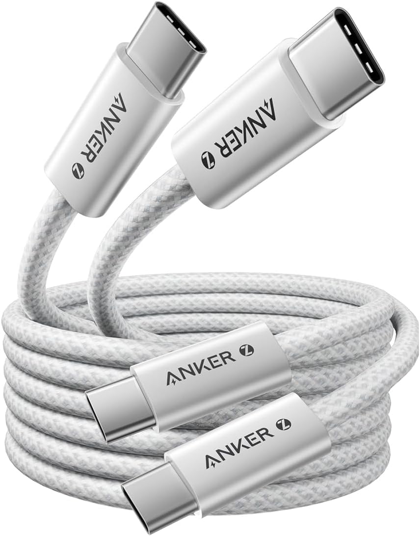 Anker 240W USB C Kabel [2 Stück 1,8m]+Anker 100W USB C Ladegerät 3-Port