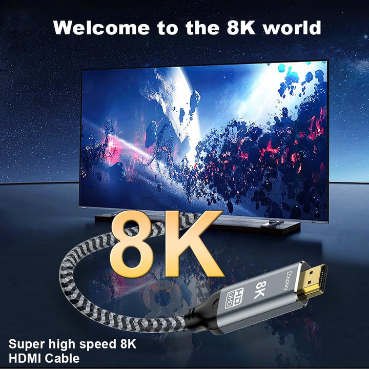 USB C auf HDMI 2.1 Kabel, 8K@60Hz 4K@240Hz Type C auf HDMI High Speed Kabel, HDR HDCP 2.3 Thunderbol