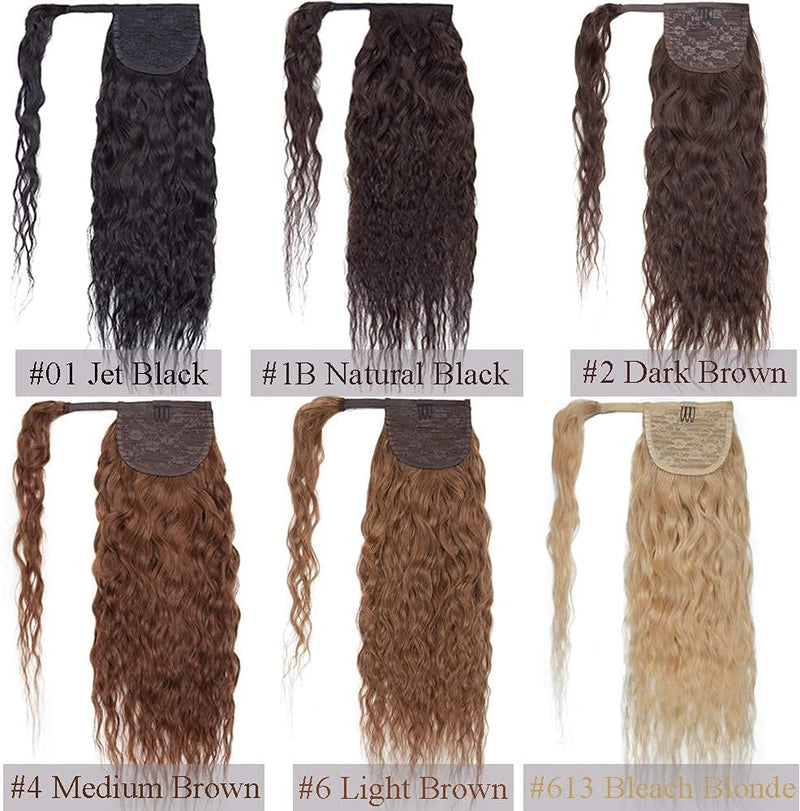 SEGO Clip in Ponytail Extensions Echthaar Zopf Pferdeschwanz Haarteil Lockig Wavy Curly Haare Haarve