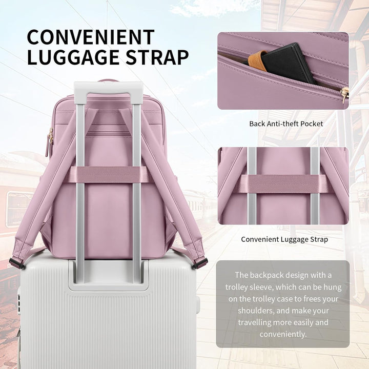 Stilvoller Laptop Rucksack für Damen von Fluggesellschaften zugelassen, Perfekt für die Arbeit das C