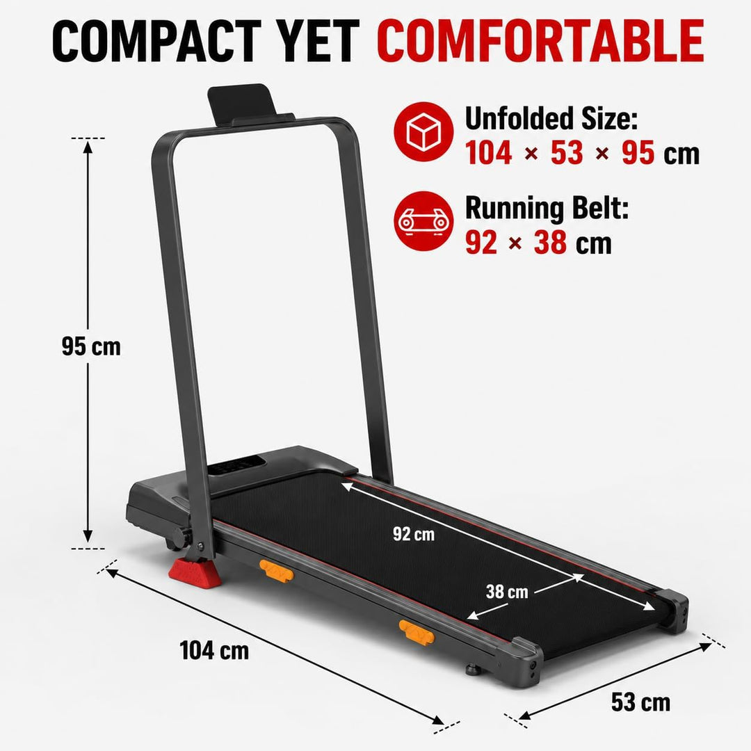Walking Pad mit Steigung 12%, Laufband für Zuhause Klappbar Büro 120KG | Laufband Klappbar 10 KM/H,