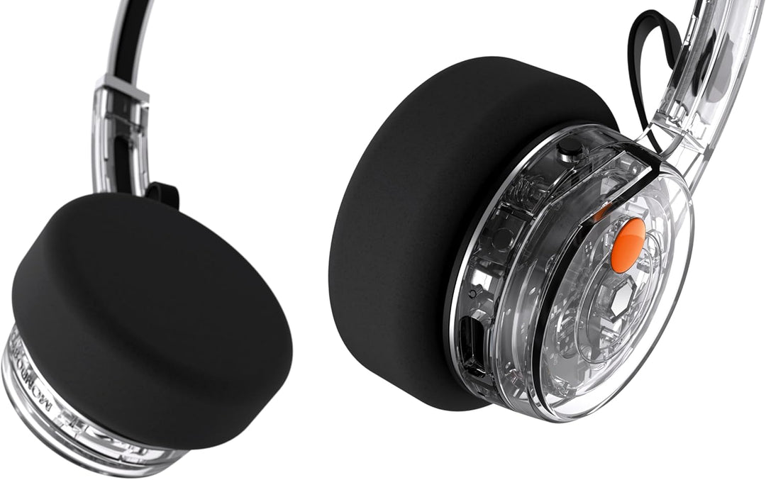 MONDO Freestyle On-Ear Bluetooth Headphones, Transparent, Transparent