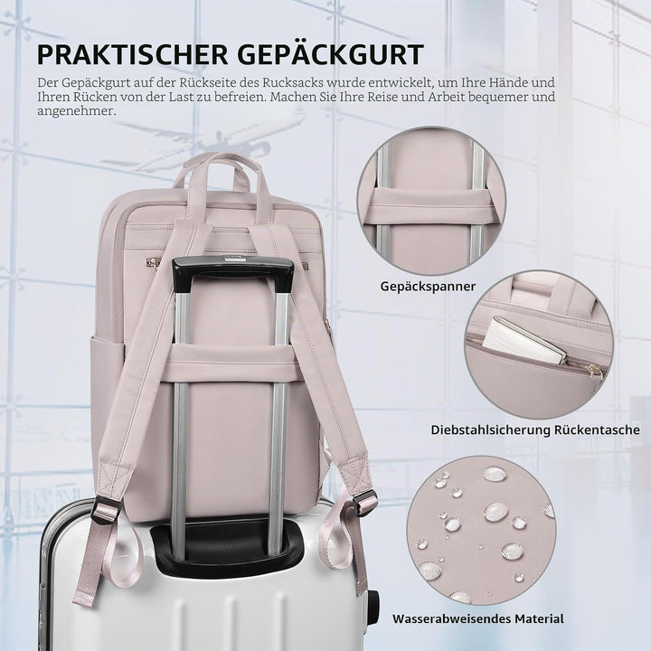 GOLF SUPAGS Damen Laptop Rucksack 15,6 Zoll Schulrucksack Herren Schultasche Gross Anti-Diebstahl Ta