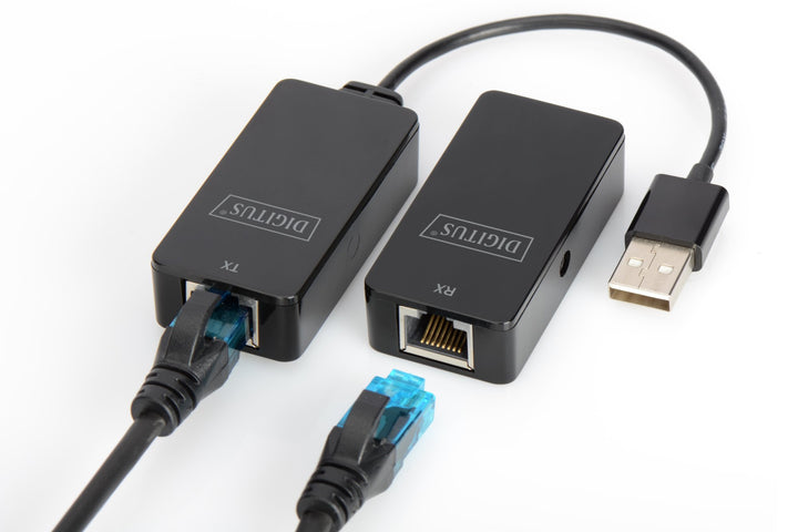 DIGITUS USB-Extender - Reichweite 50 m - USB 2.0 - UTP, STP & S-FTP Netzwerk-Kabel ab Cat-5 - Plug &