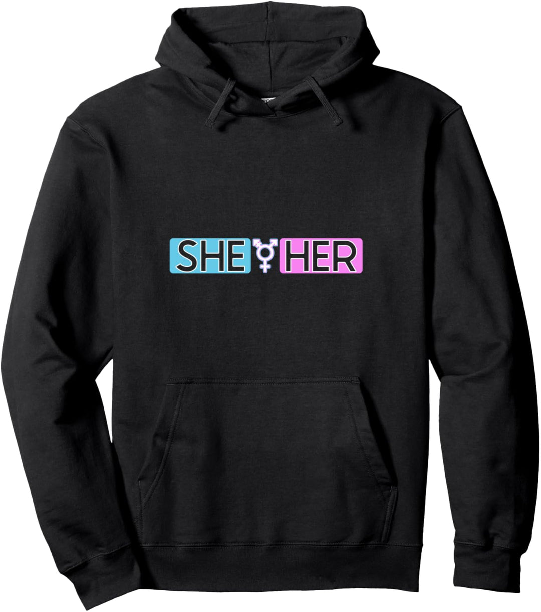 genderneutrale Pronomen She Her LGBT Gay Homosexualität Pullover Hoodie