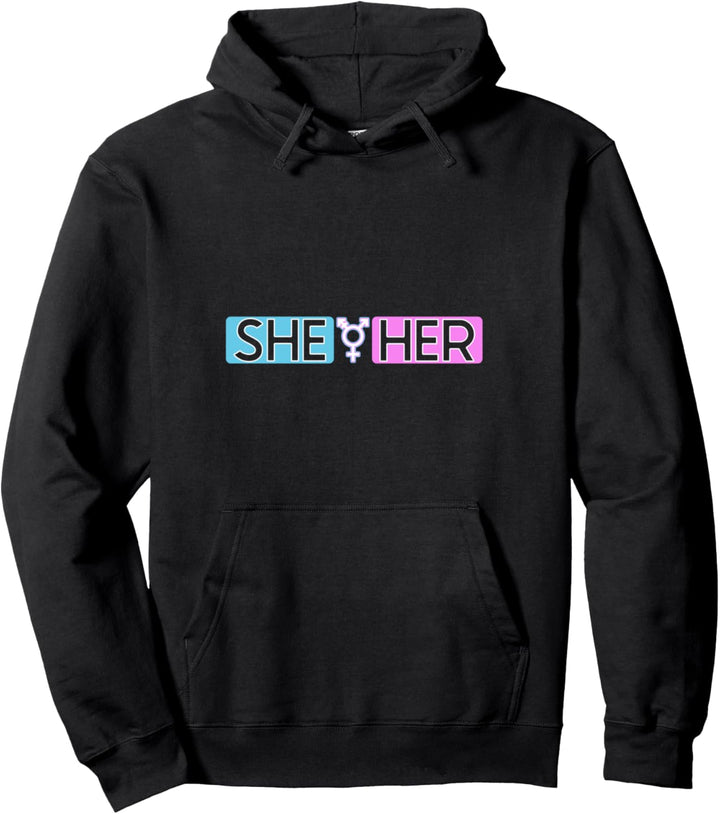 genderneutrale Pronomen She Her LGBT Gay Homosexualität Pullover Hoodie