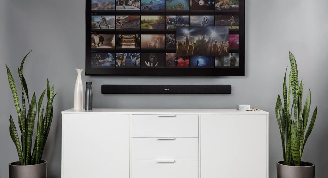 Denon DHT-S216 2.1 TV Soundbar mit integriertem Subwoofer, Bluetooth, HMDI ARC, 4K UHD, Dolby Digita