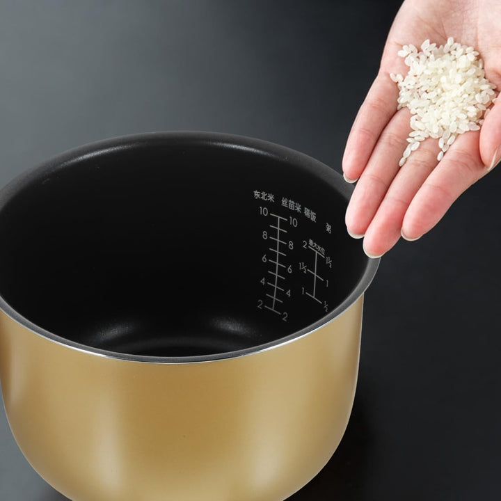 Amosfun Reiskocher Innentopf Ersatz 5L Aluminiumlegierung Antihaftbeschichtung Universell Kompatibel