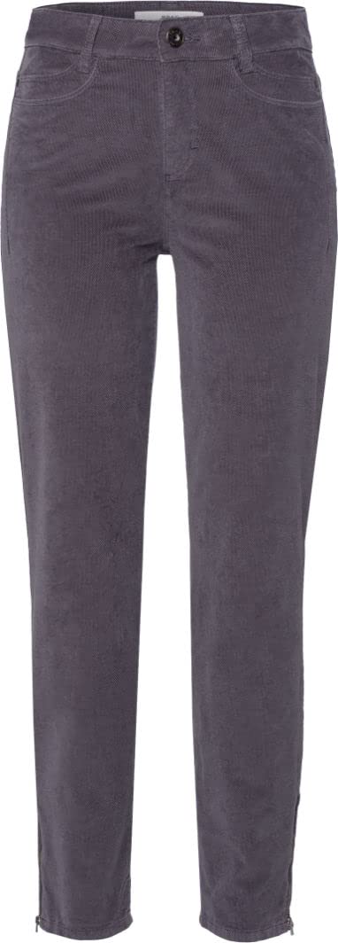 BRAX Damen Style Shakira S Structure Velvet Hose 26W / 34L Dark Grey, 26W / 34L Dark Grey