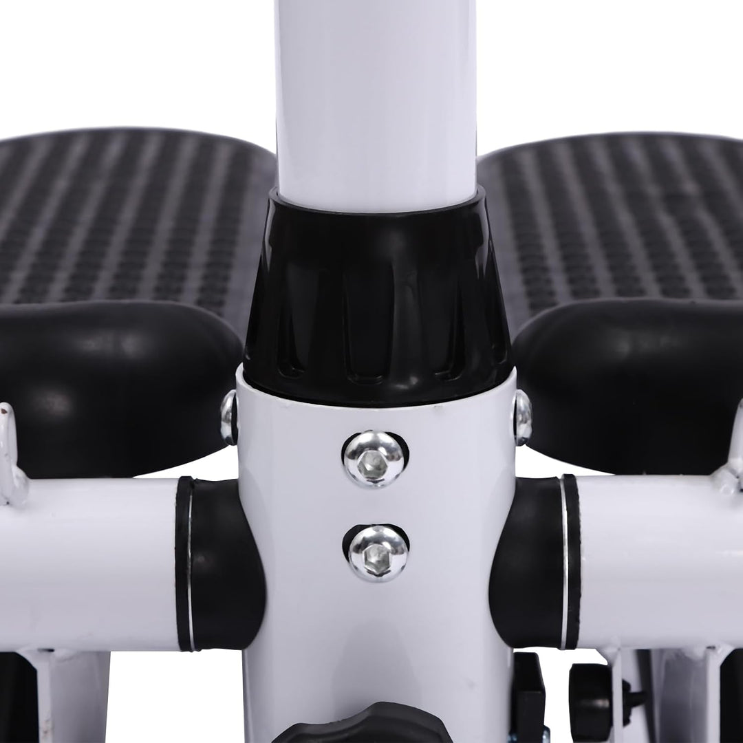 Mini Stepper für Zuhause 150kg Tragkraft, Fitness Stairmaster mit Echtzeit-Display, Widerstandsbände