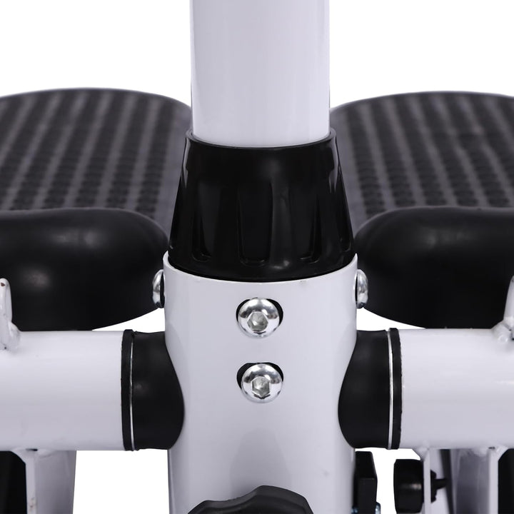 Mini Stepper für Zuhause 150kg Tragkraft, Fitness Stairmaster mit Echtzeit-Display, Widerstandsbände