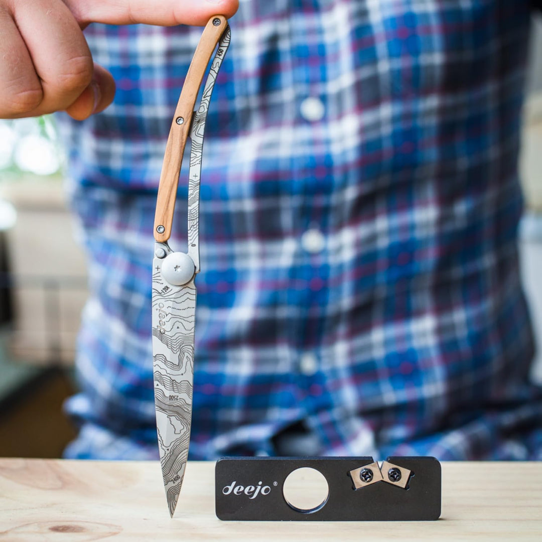 Deejo Sharpener - Taschenmesserschärfer - Ultra widerstandsfähiges Material – Zum Schärfen, ohne die